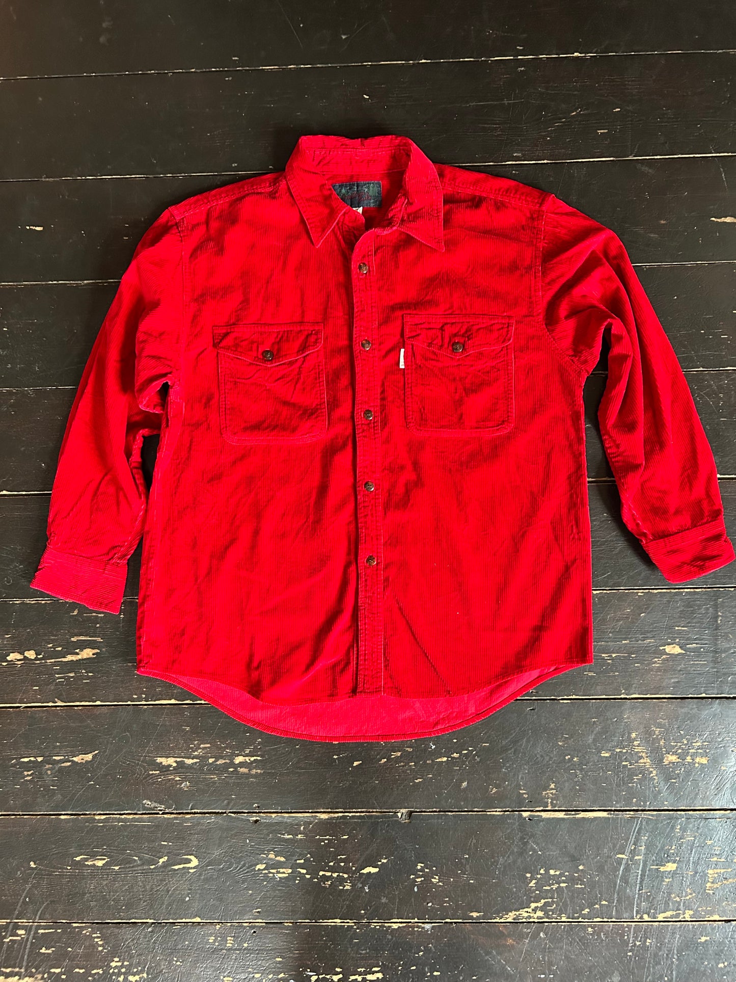 Red Corduroy Shacket M