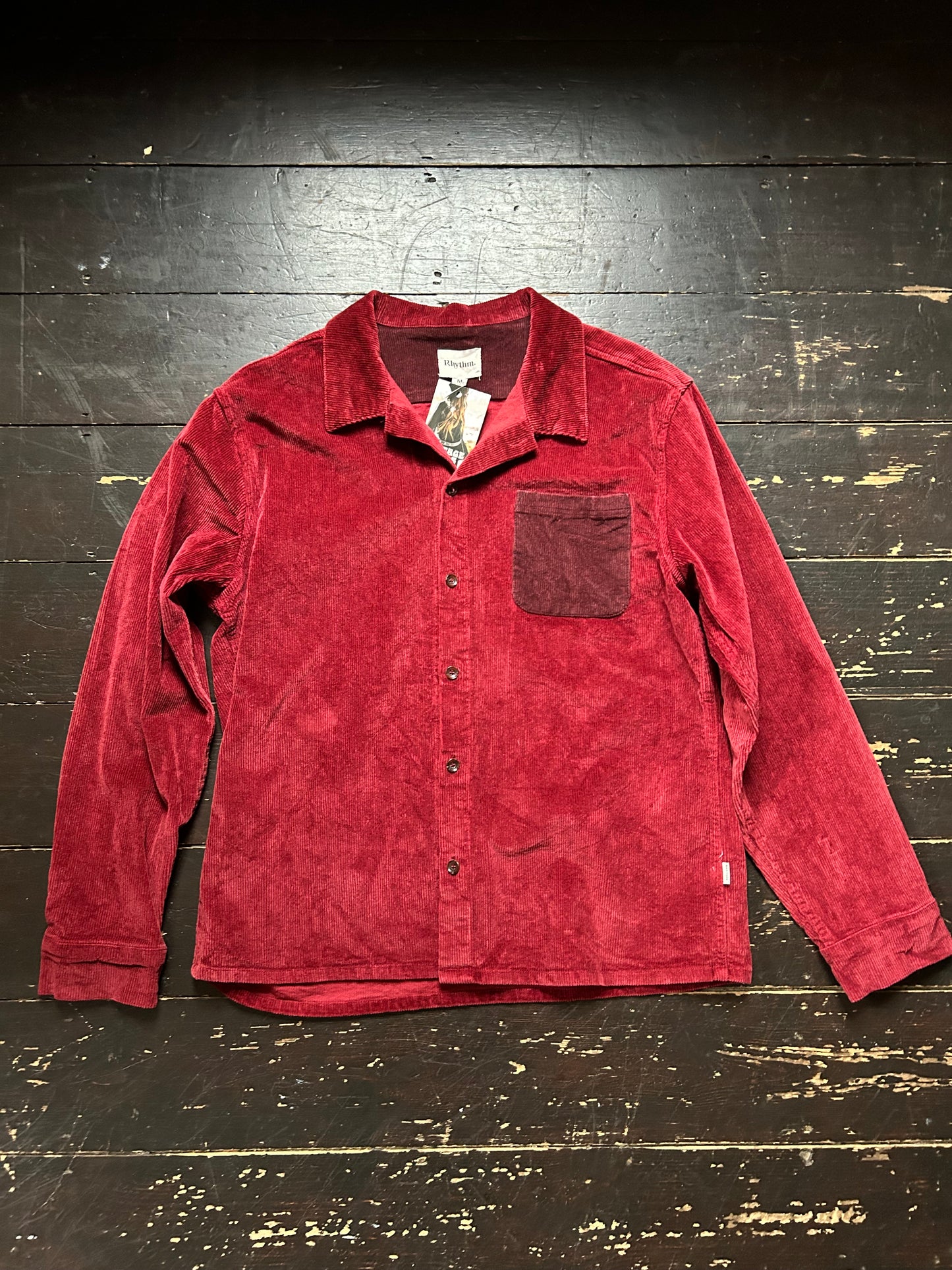 Burgundy Corduroy Shacket M