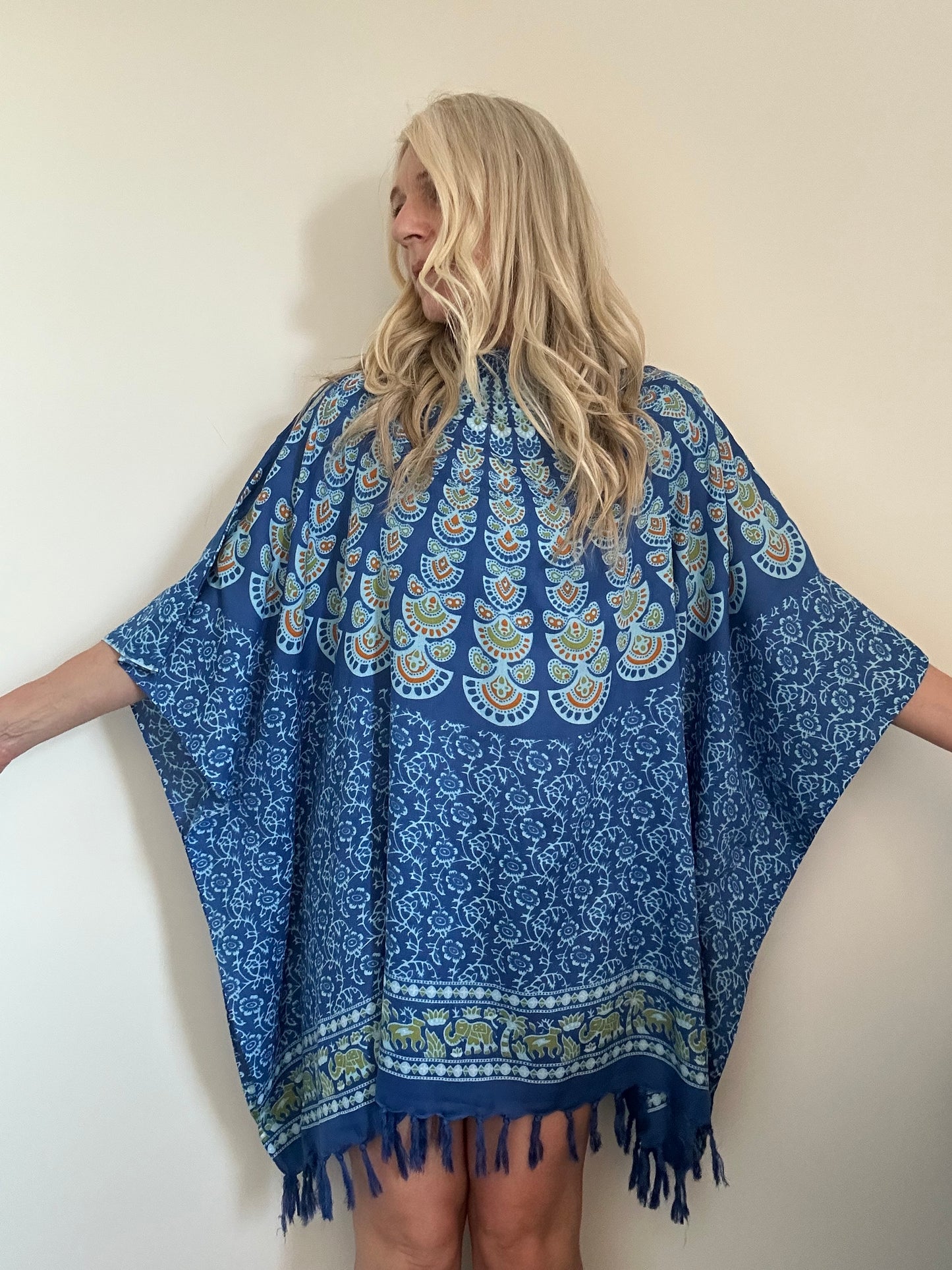 BALI BATWING KAFTAN - SEABREEZE BLUE