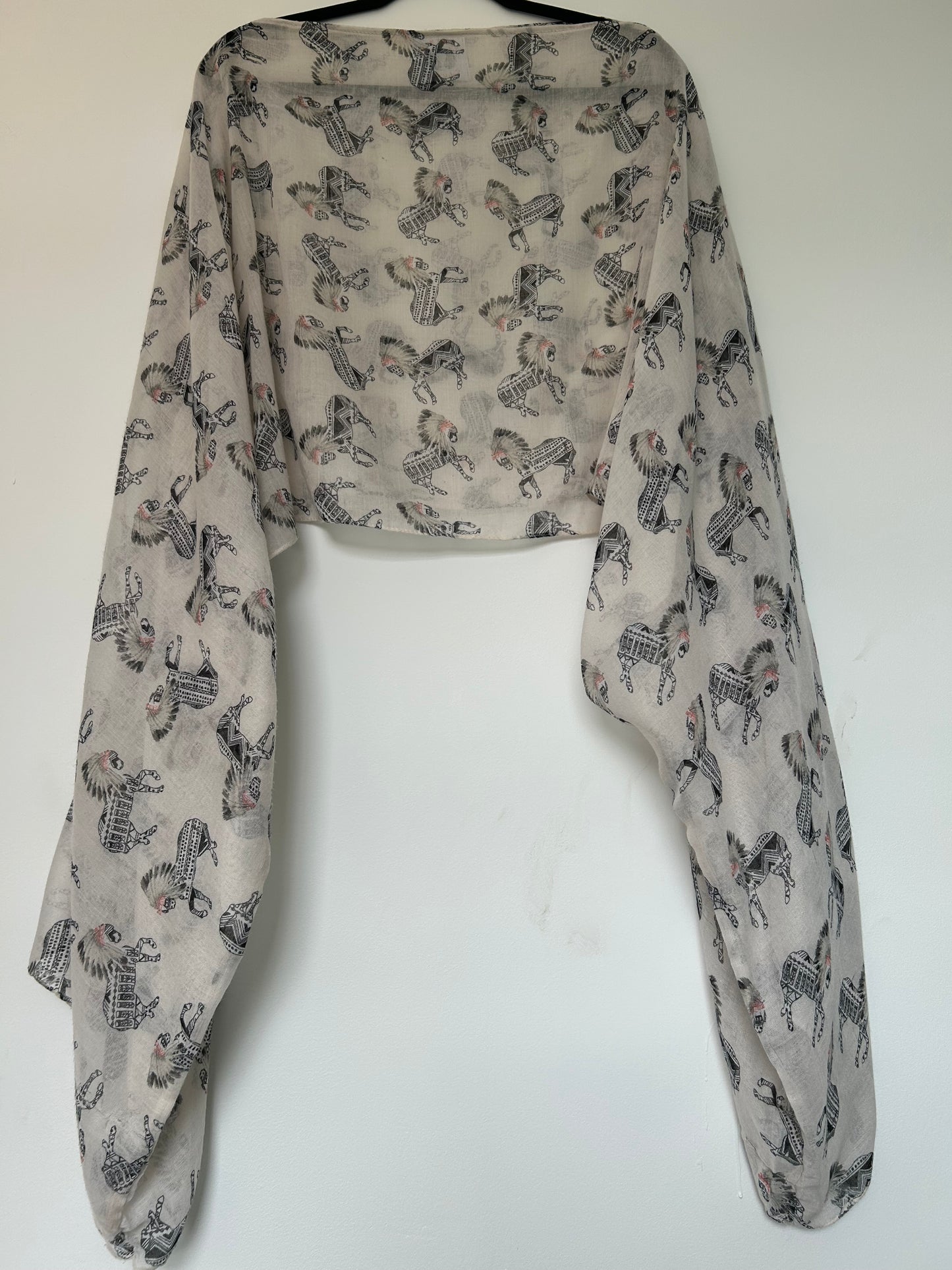 ZEBRA SCARF TOP
