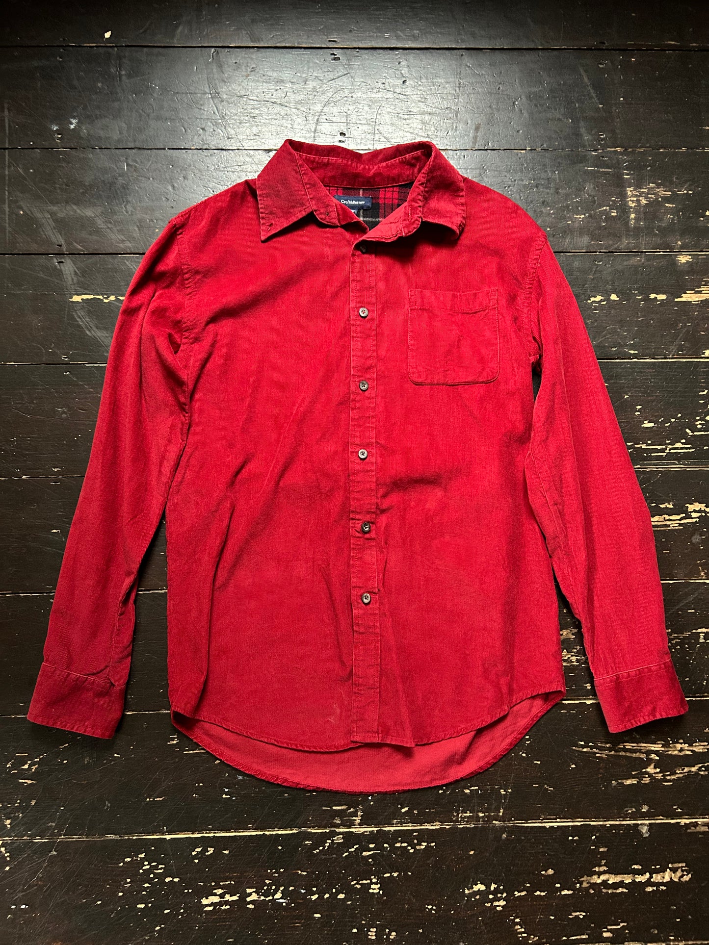 Burgundy Red Corduroy Shirt M