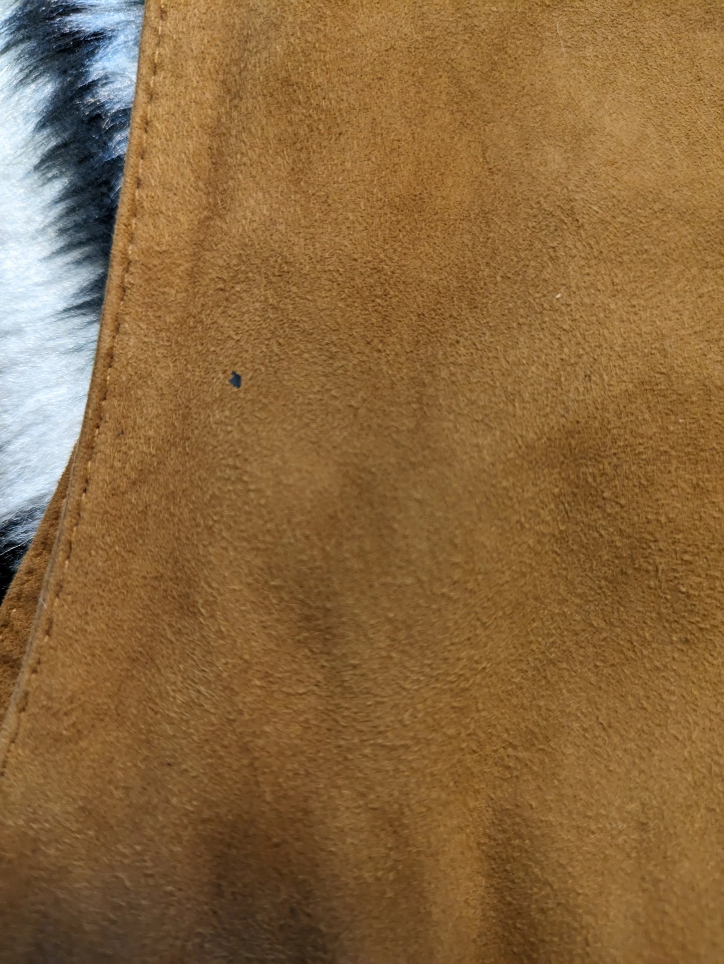 VINTAGE DARK TAN SUEDE LEATHER WAISTCOAT L