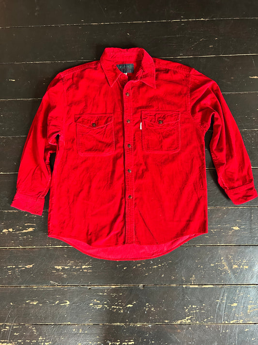 Red Corduroy Shacket M