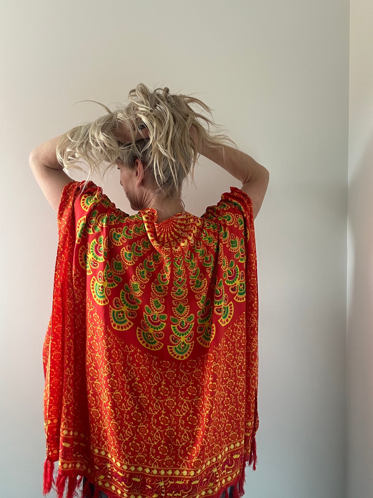 BALI BATWING KAFTAN - SUNBURST ORANGE