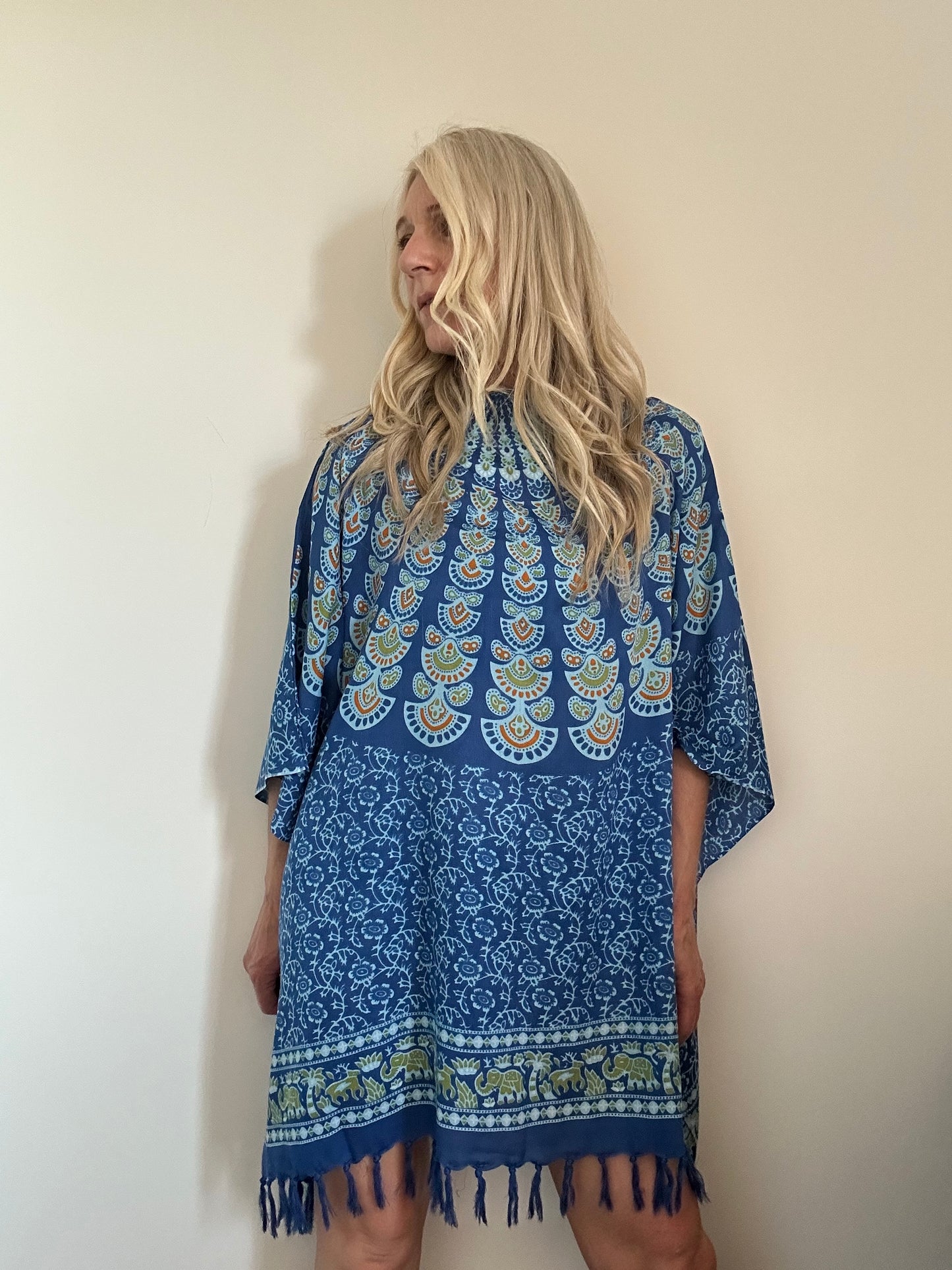 BALI BATWING KAFTAN - SEABREEZE BLUE