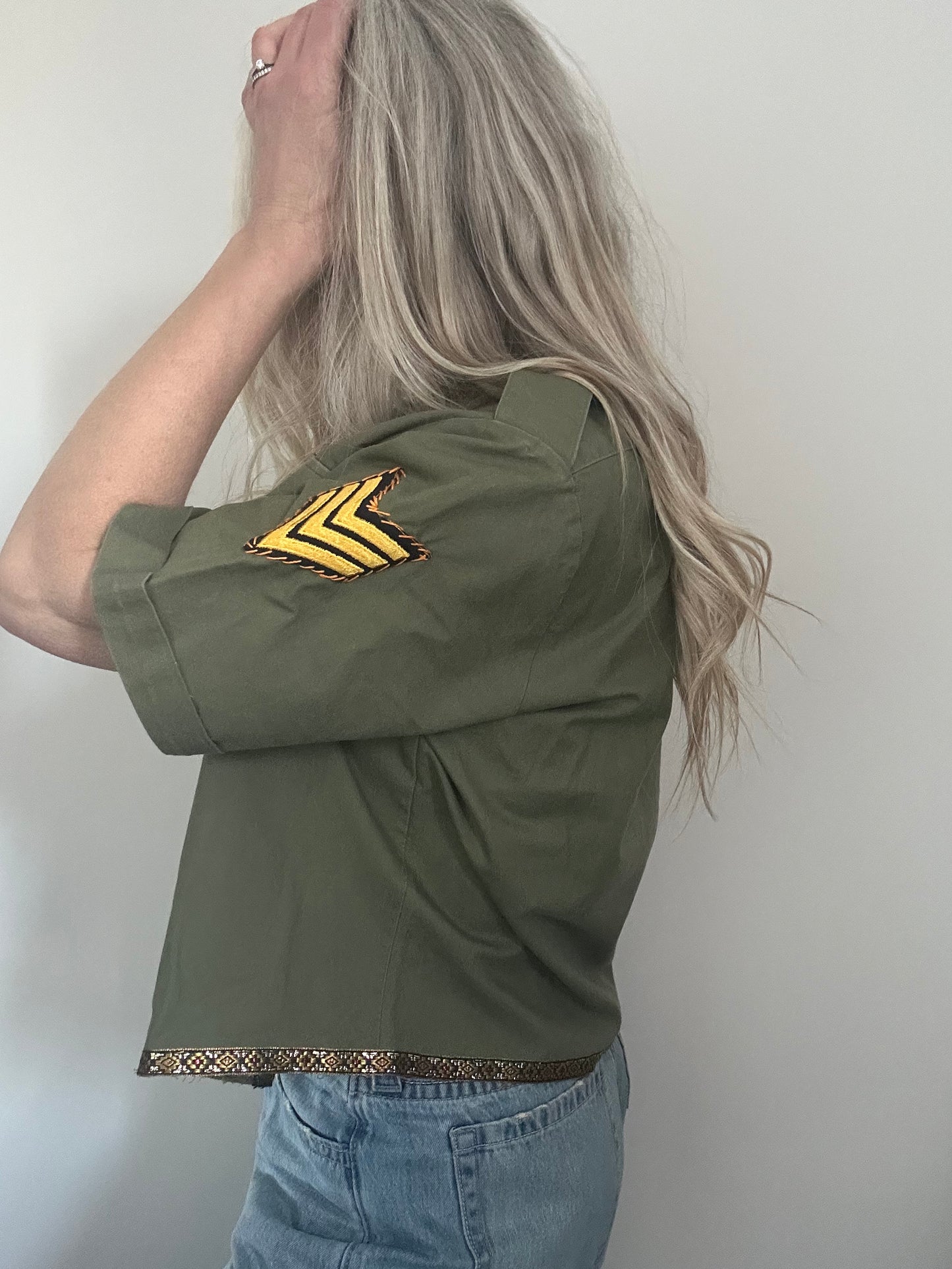 Metallic Bronze Star Army Shirt M
