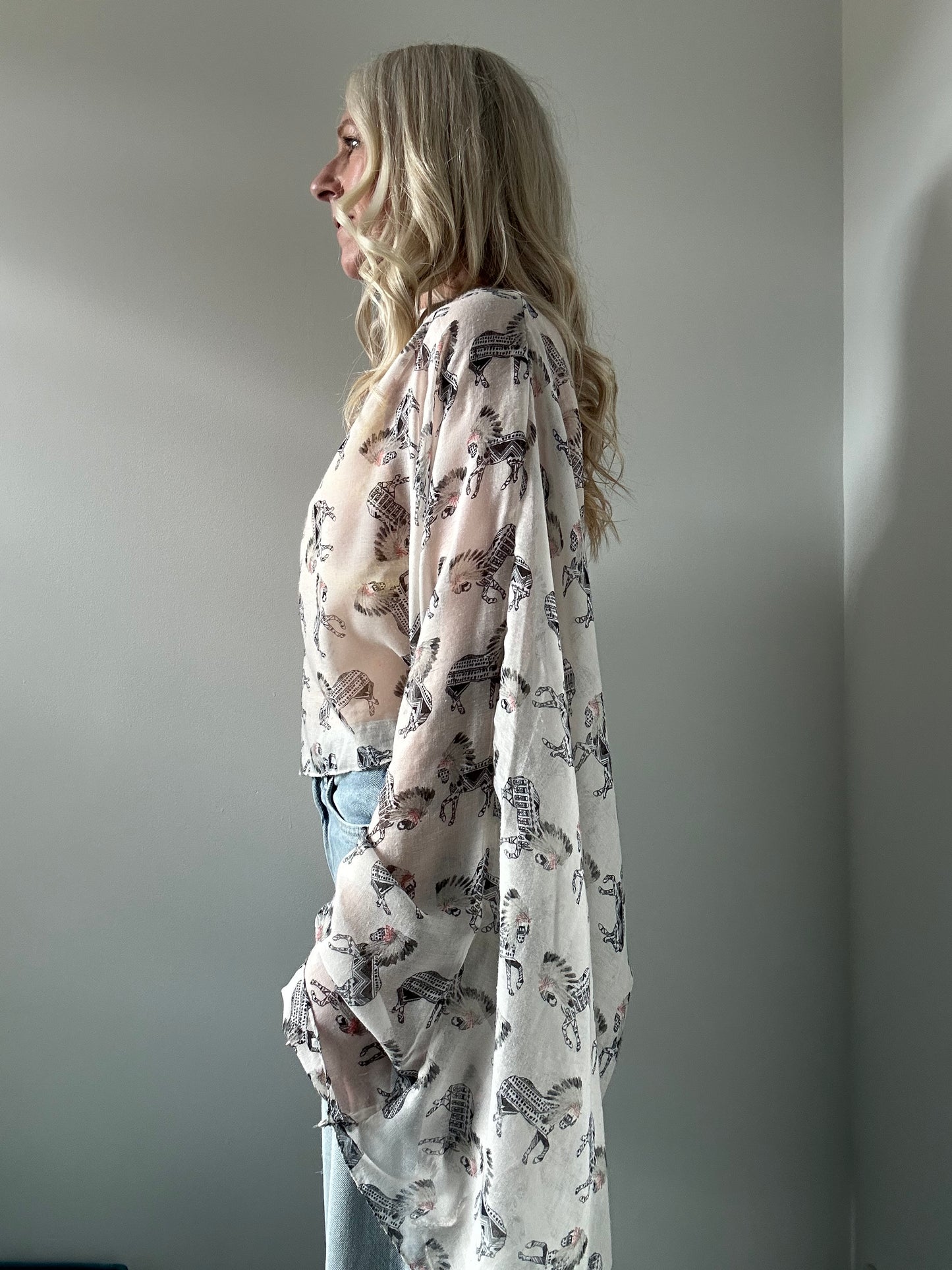 ZEBRA SCARF TOP
