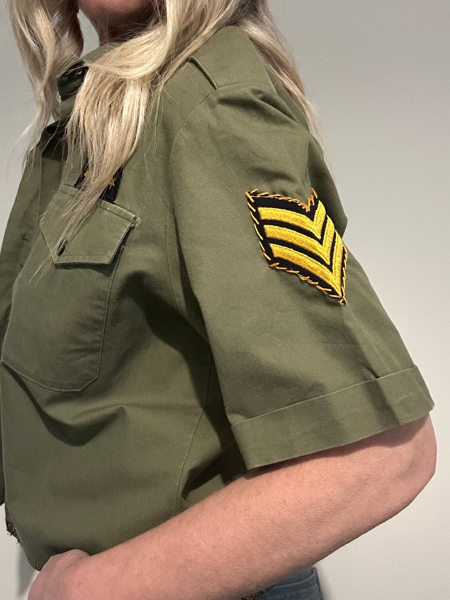 Metallic Bronze Star Army Shirt M