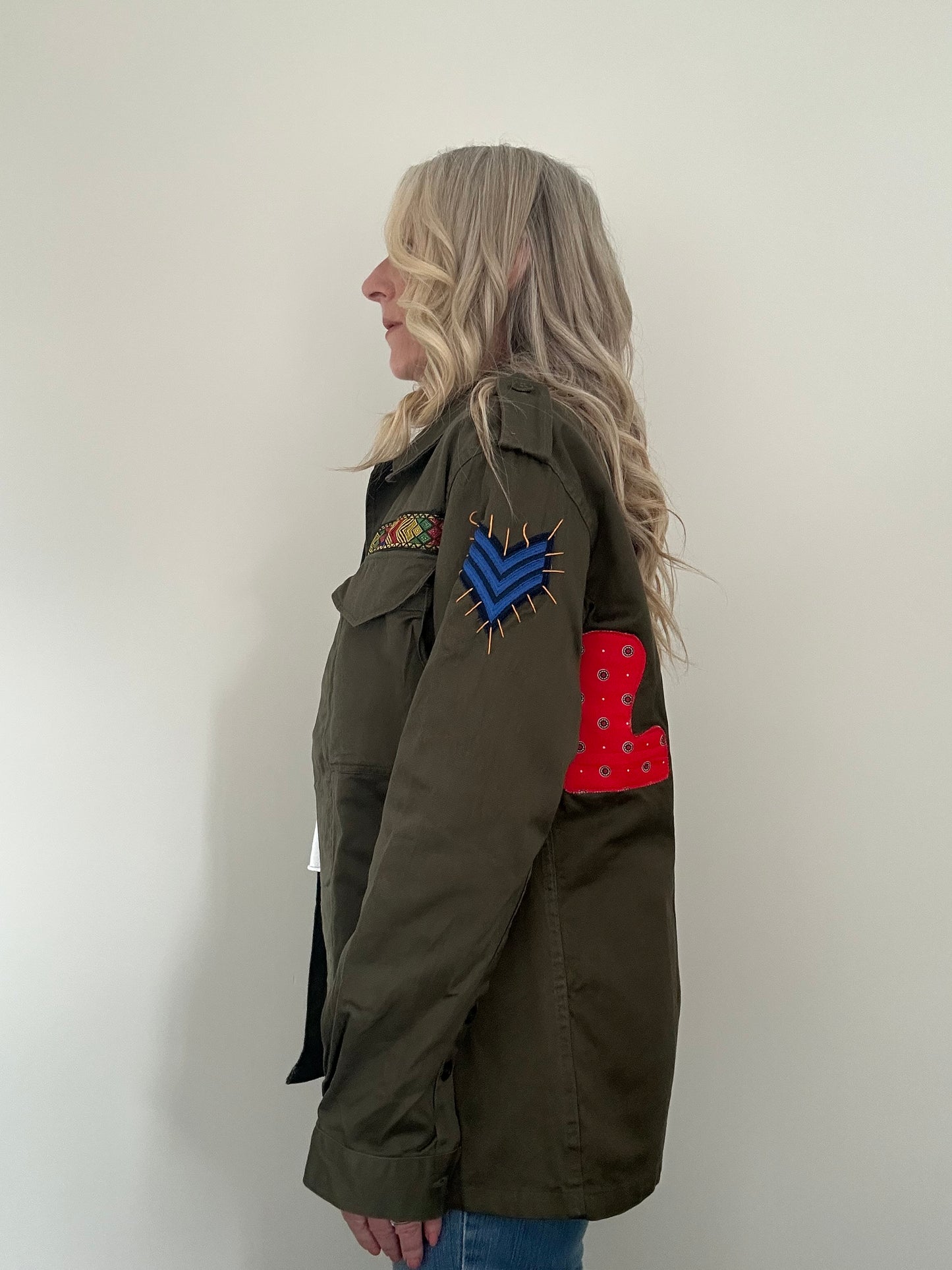 REWORKED MILITARY 'LOVE' ARMY JACKET M/L
