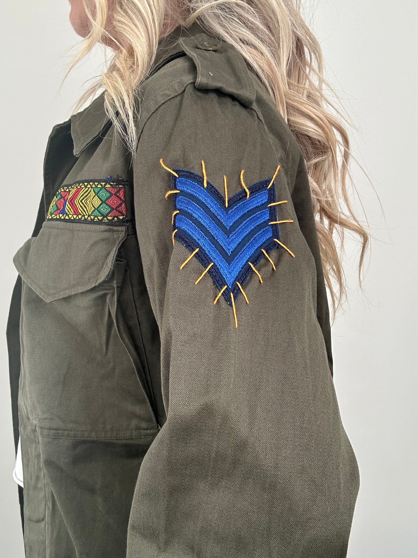 REWORKED MILITARY 'LOVE' ARMY JACKET M/L
