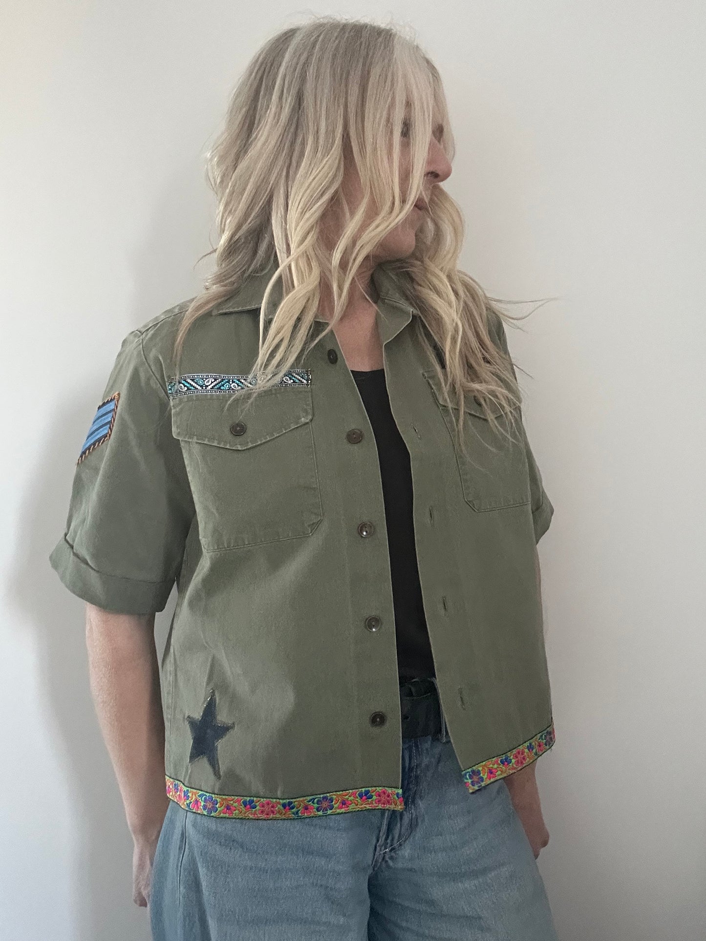 Denim Star Army Shirt M