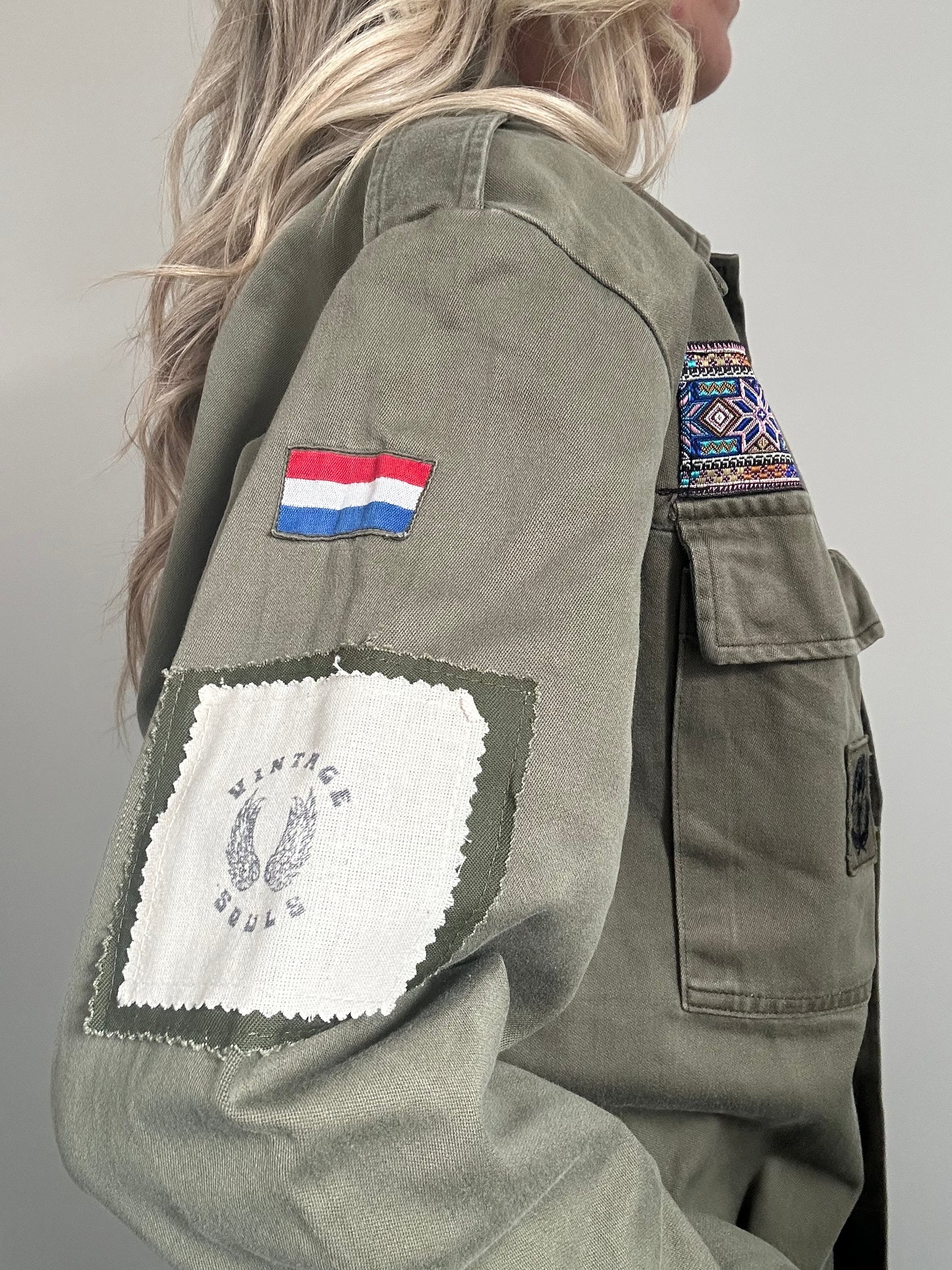 REWORKED PURPLE STAR MILITARY ARMY JACKET M/L