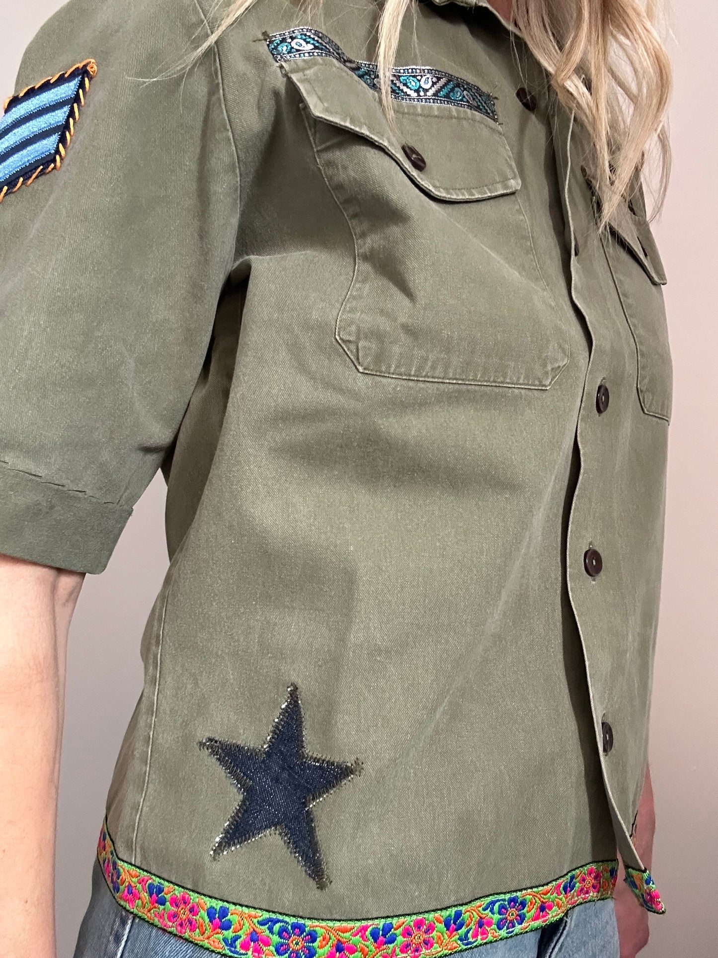 Denim Star Army Shirt M
