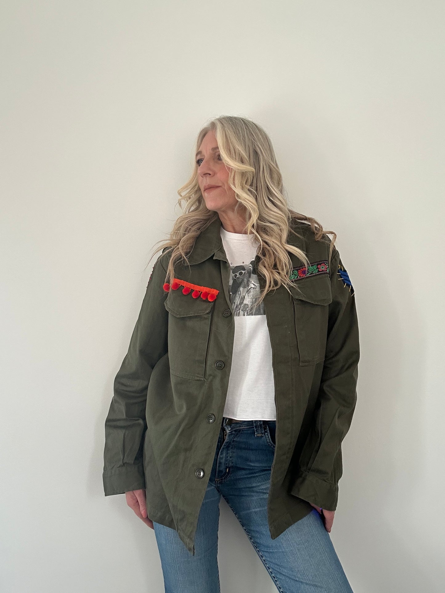 REWORKED BIG STAR MILITARY ARMY JACKET M/L