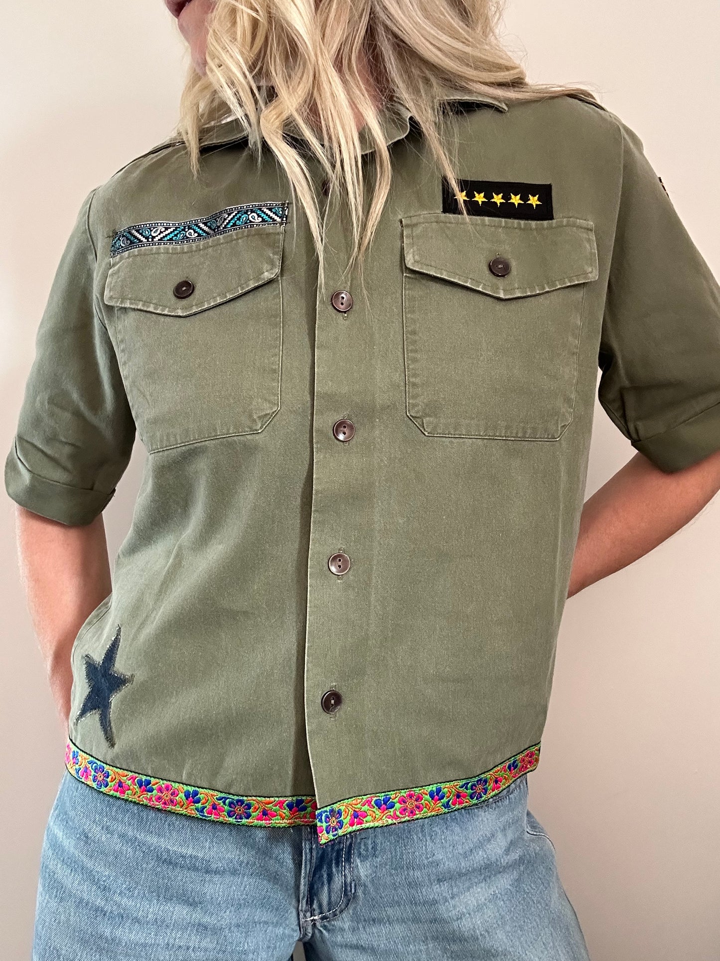 Denim Star Army Shirt M