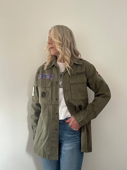 REWORKED PURPLE STAR MILITARY ARMY JACKET M/L