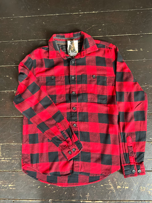 Red Check Flannel Shirt L