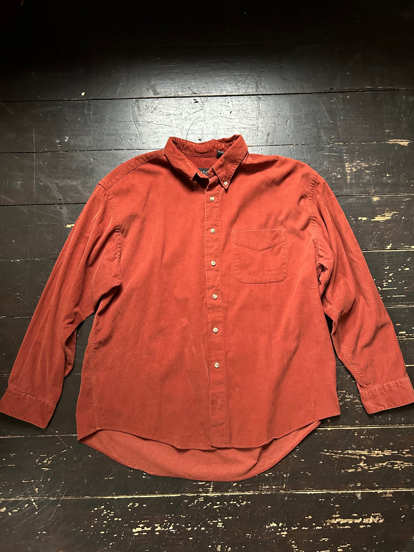 Copper Brown Corduroy Shirt XL