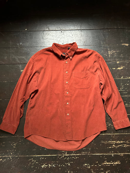 Copper Brown Corduroy Shirt XL
