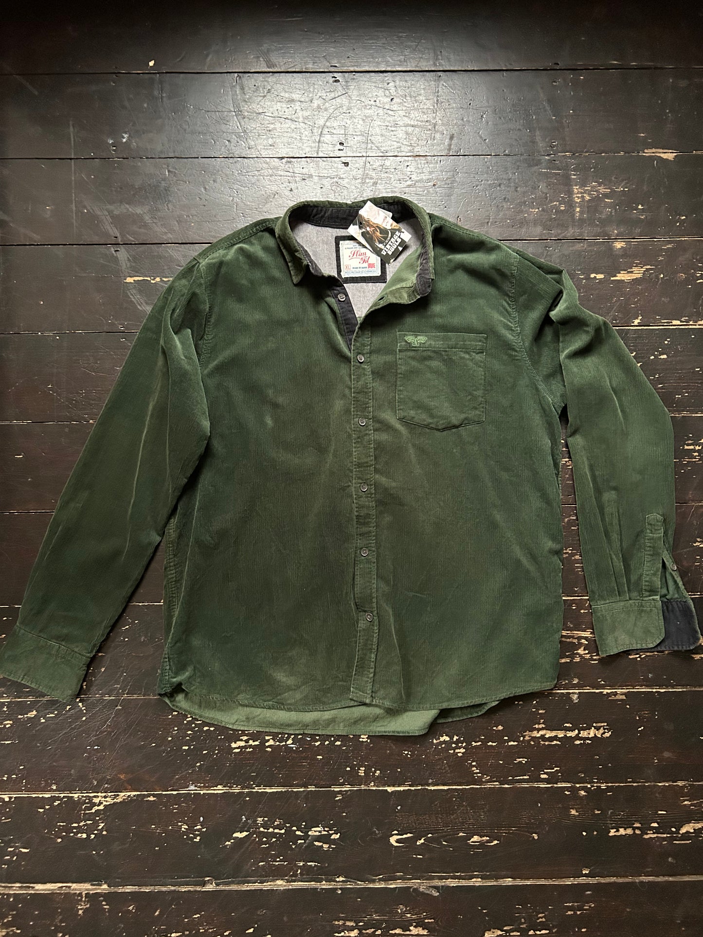 Racing Green Corduroy Shirt XL