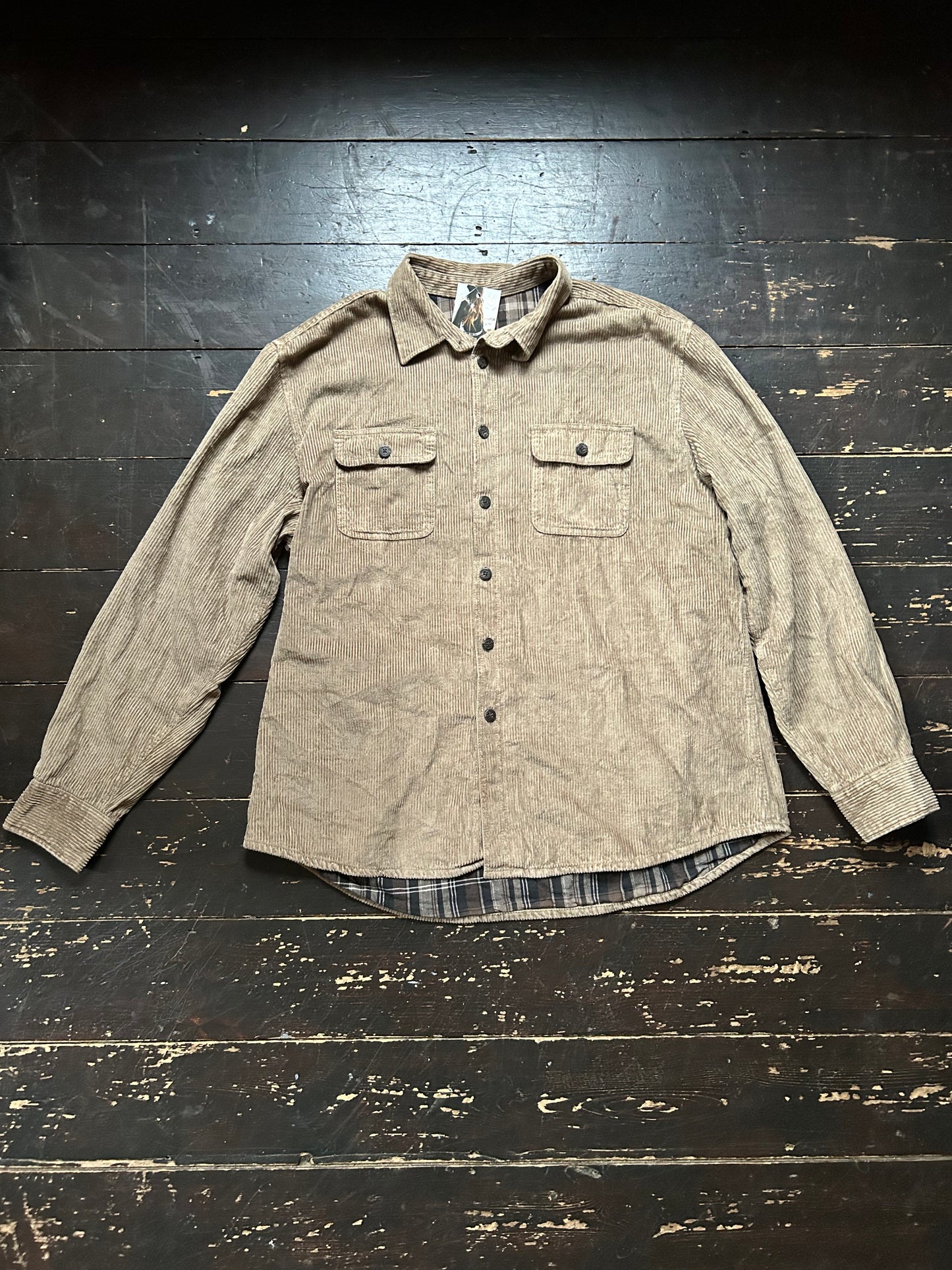Taupe Corduroy Shacket XXL