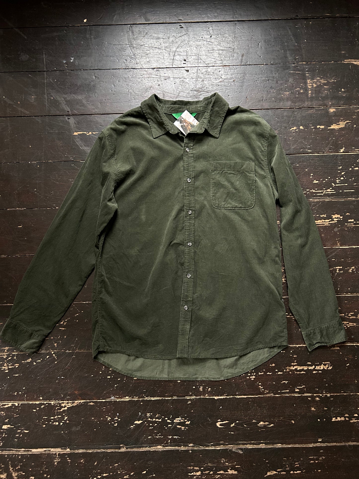 Dark Green Corduroy Shirt XL