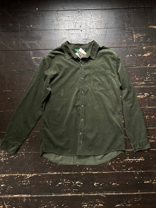 Dark Green Corduroy Shirt XL