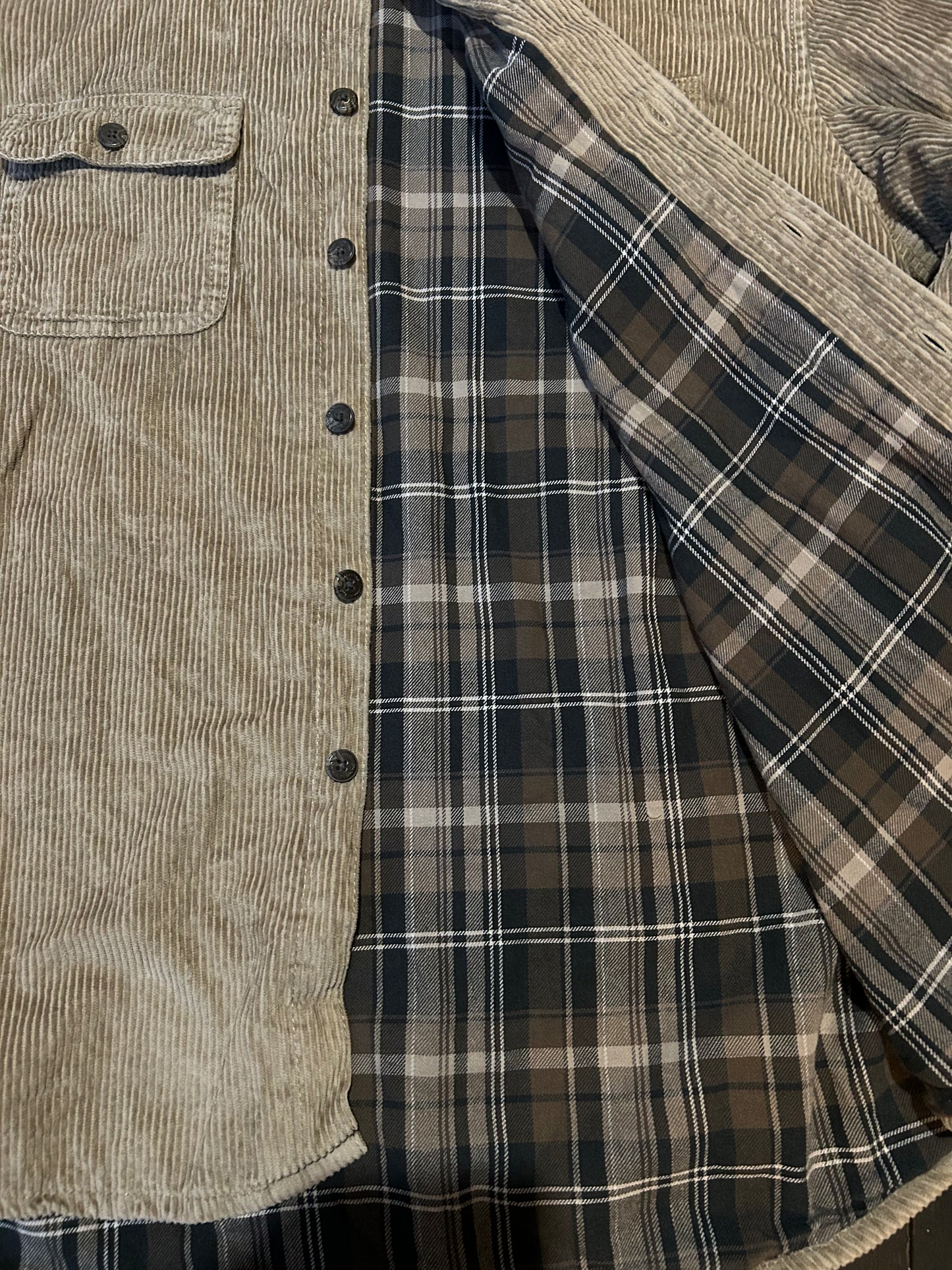 Taupe Corduroy Shacket XXL