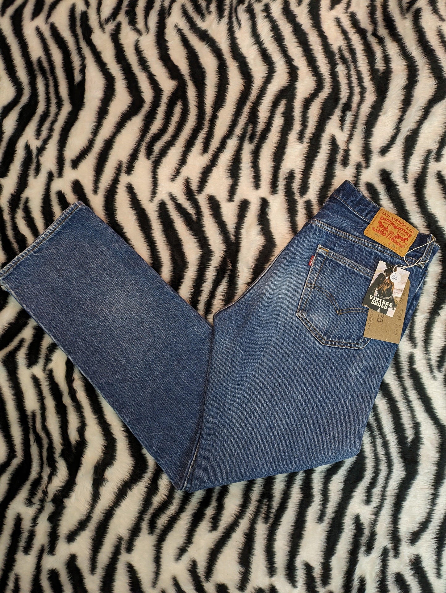 LEVI STRAUSS 501's JEANS W35/L33