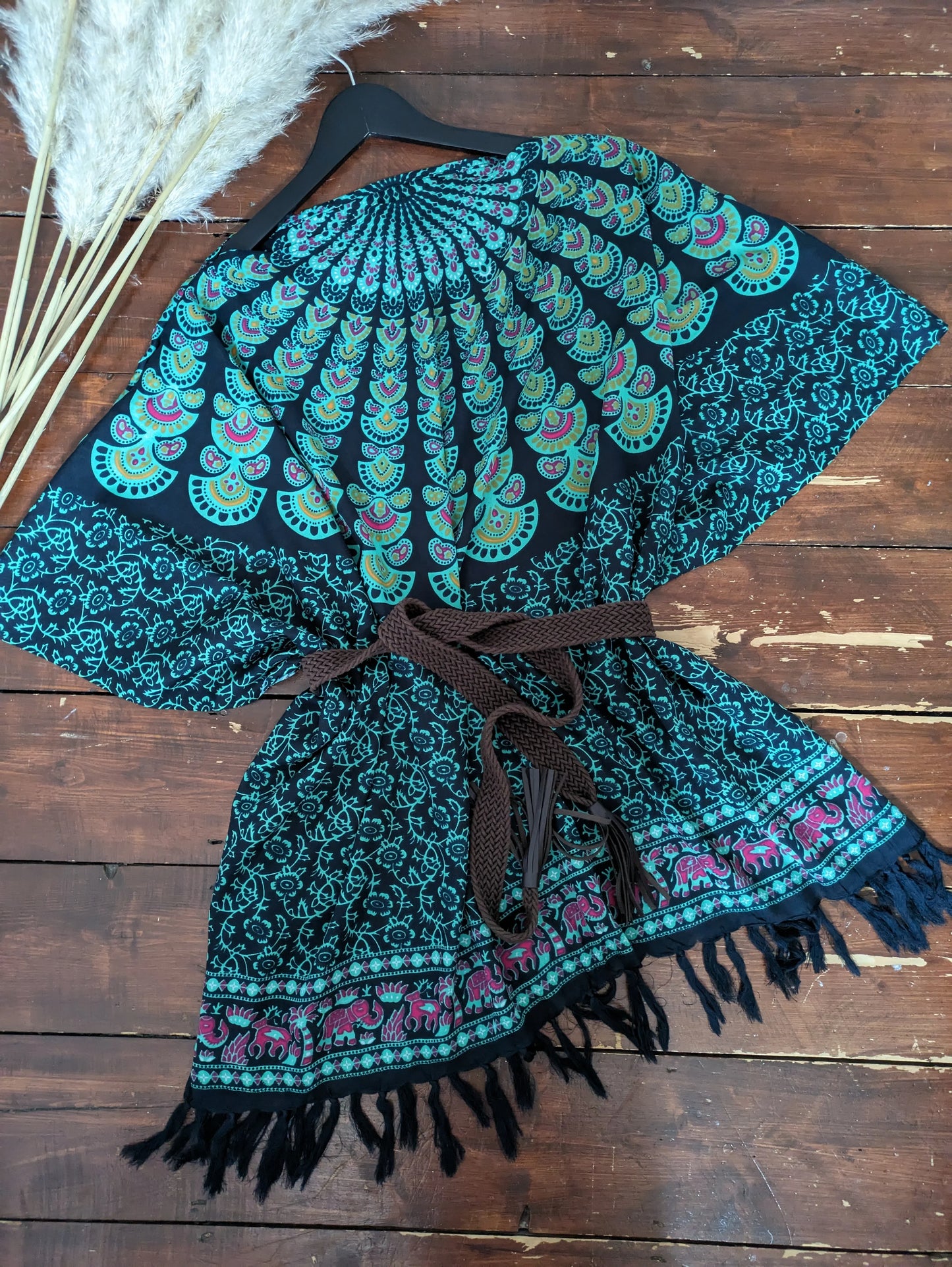 BALI DARK NAVY HAND PRINTED KAFTAN