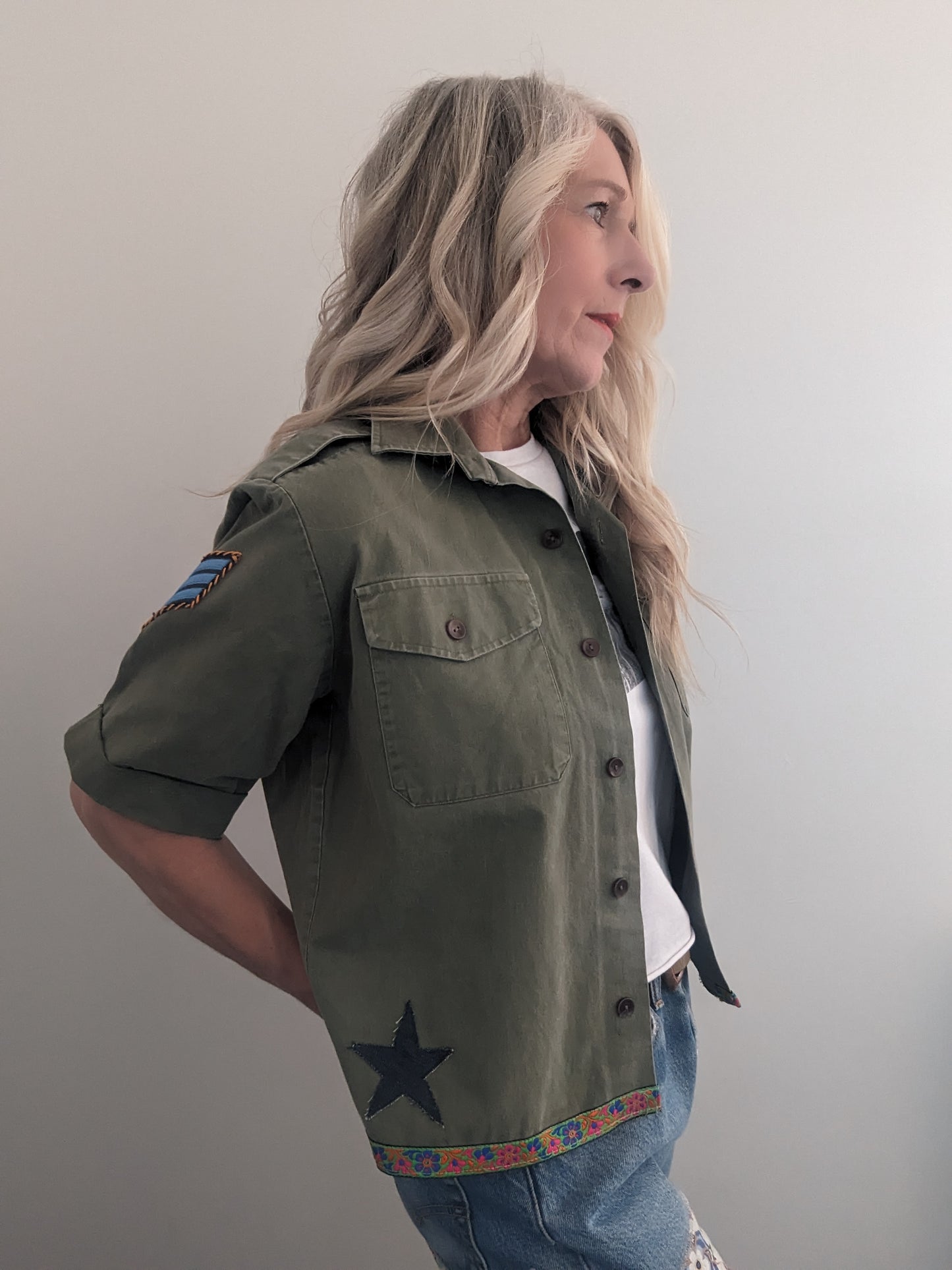 Denim Star Army Shirt M