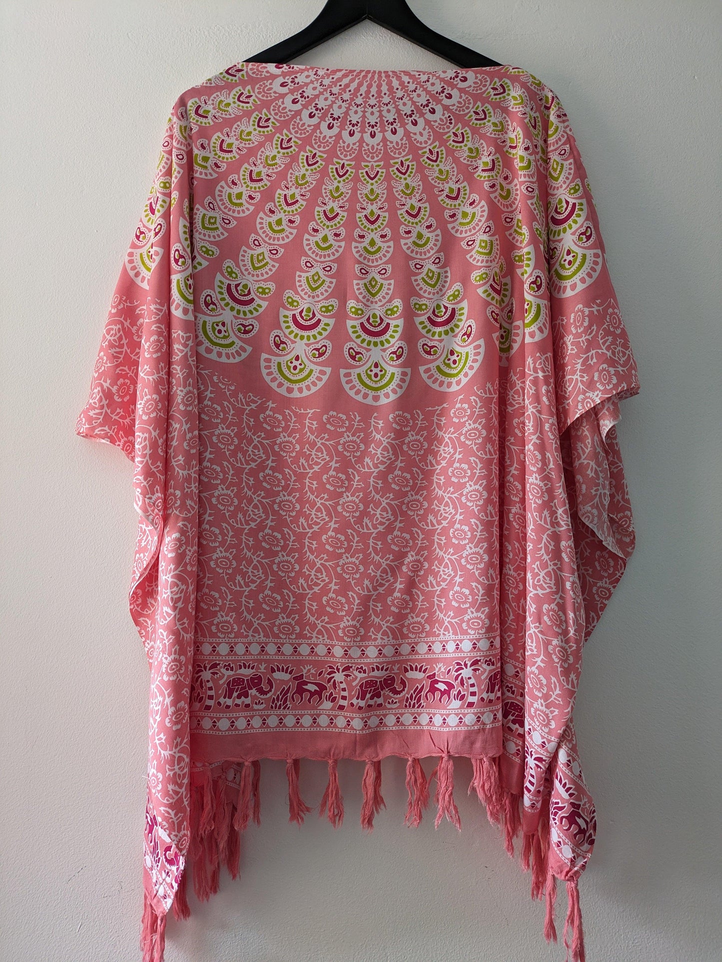 BALI PINK HAND PRINTED KAFTAN