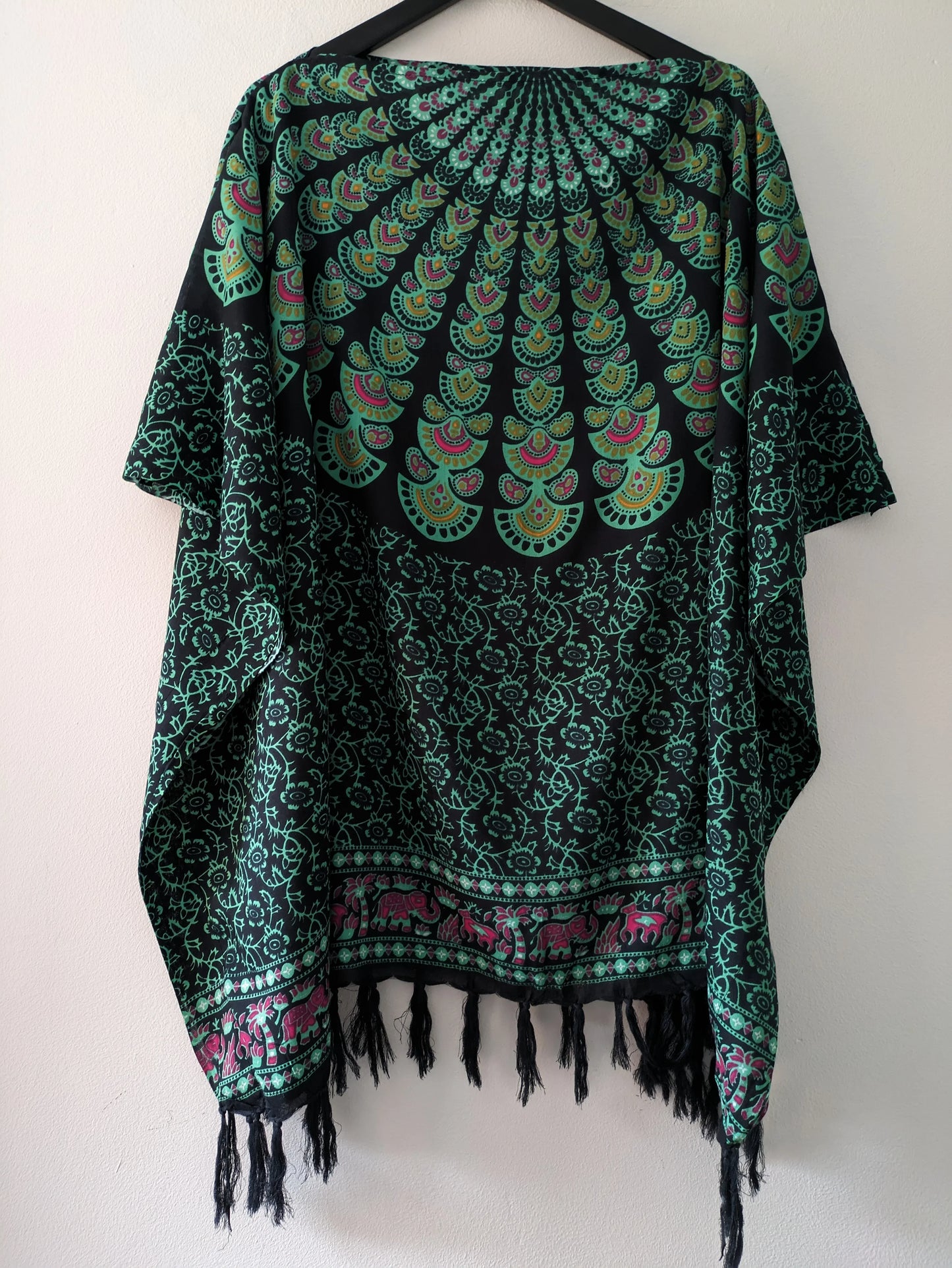 BALI DARK NAVY HAND PRINTED KAFTAN