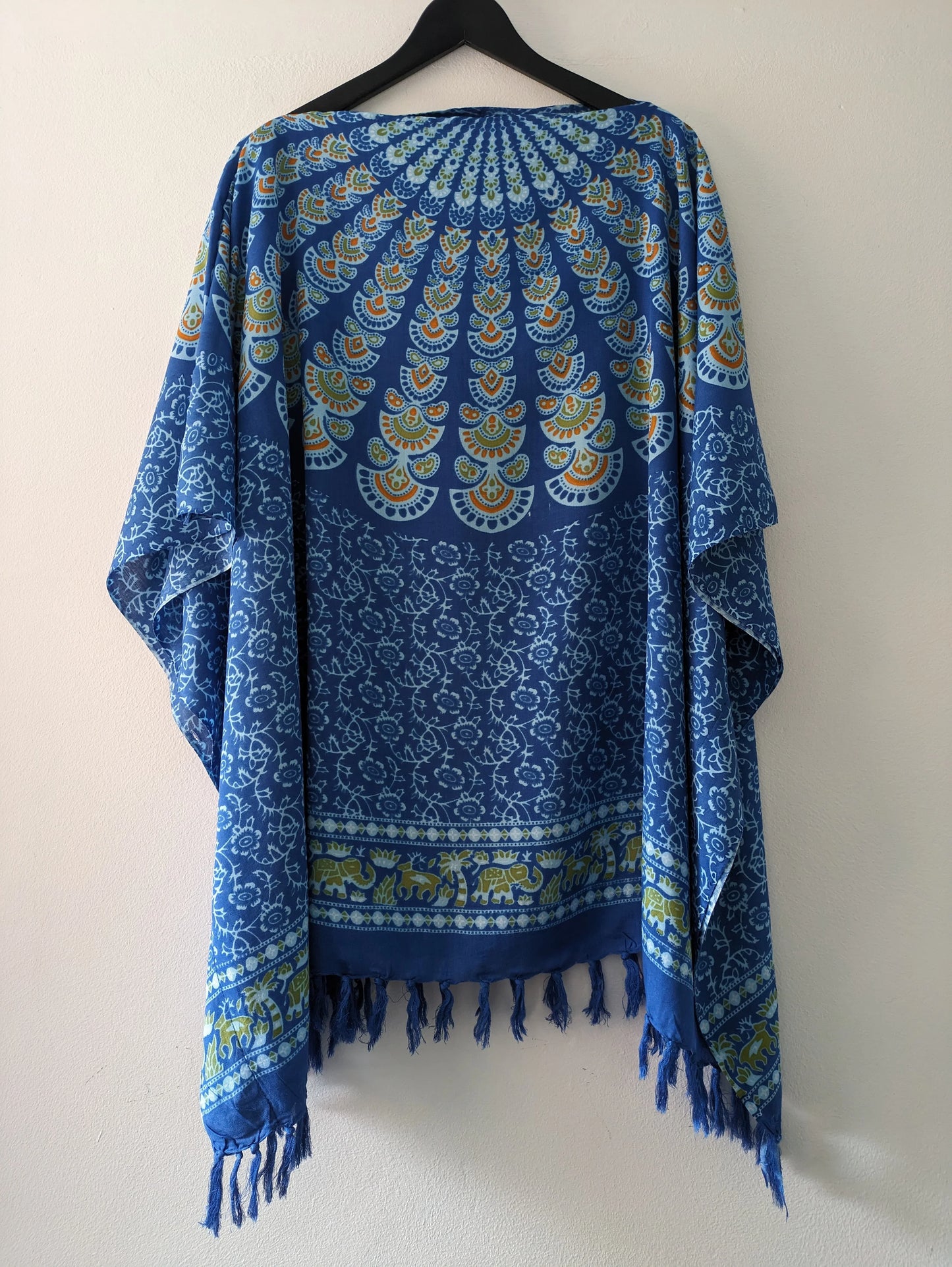 BALI BLUE HAND PRINTED KAFTAN