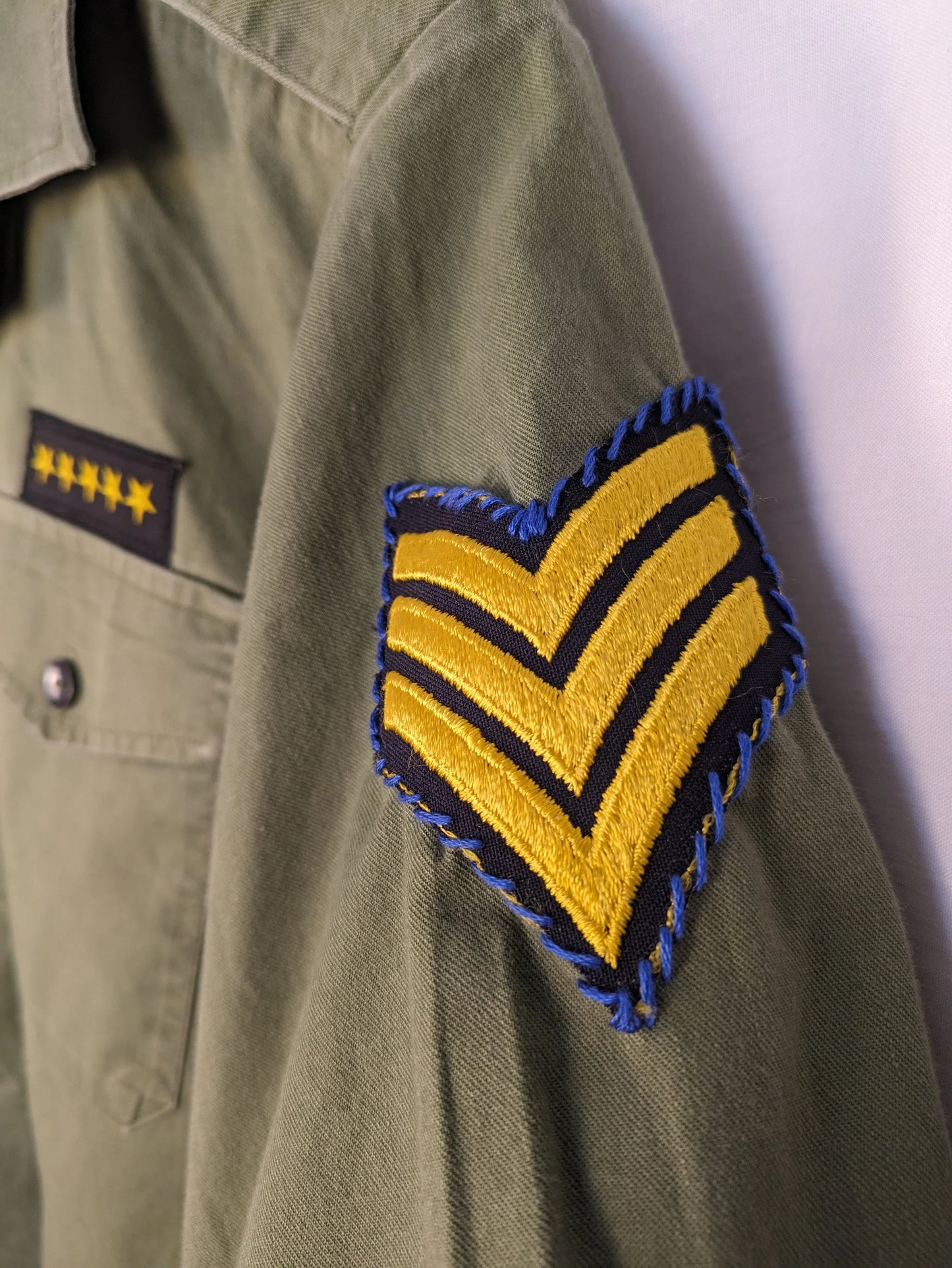 Cream Tassel Star Army Shirt M