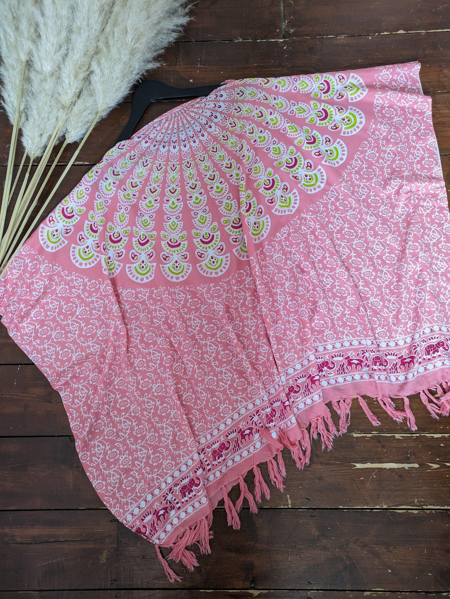 BALI PINK HAND PRINTED KAFTAN