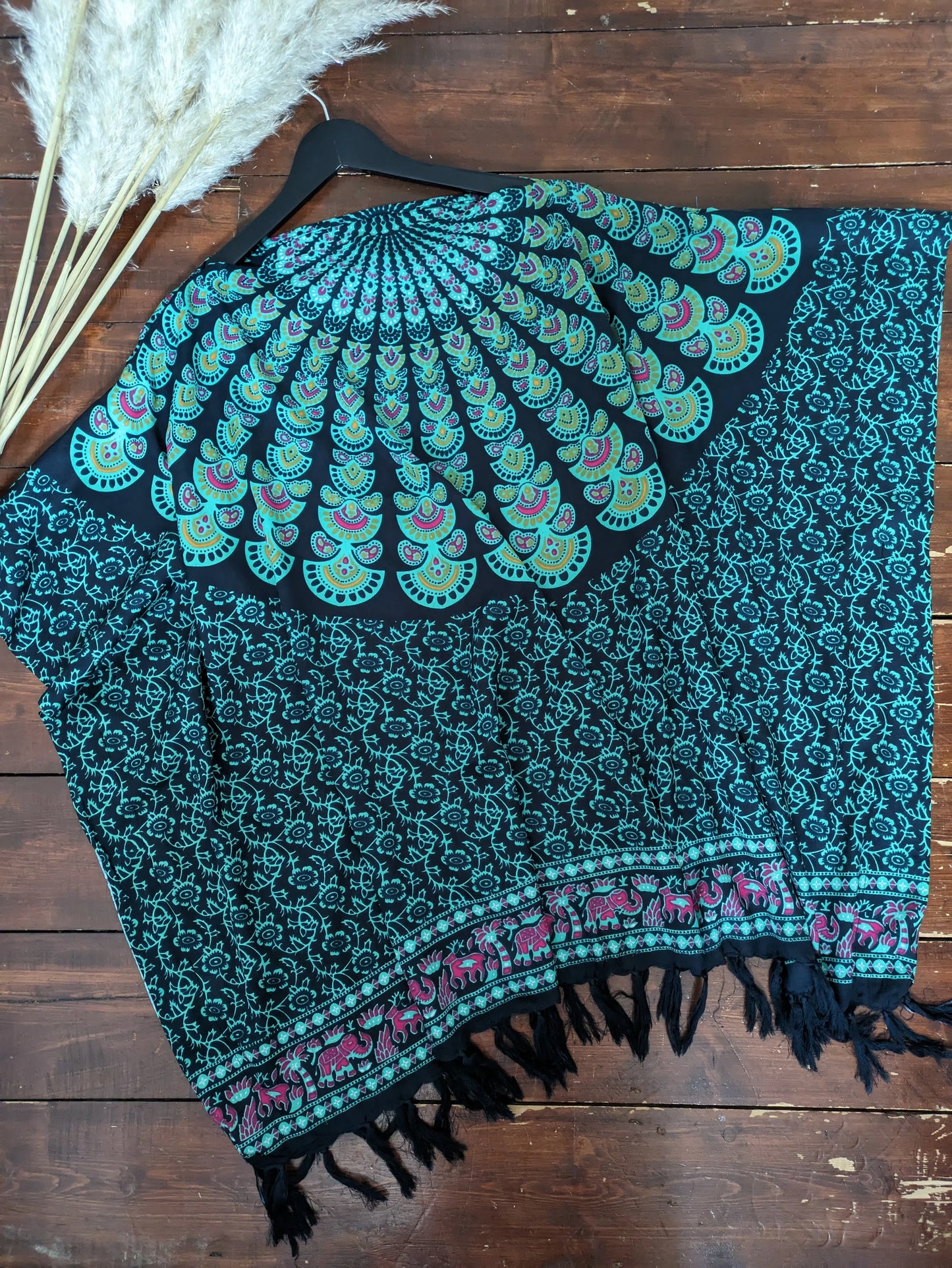 BALI DARK NAVY HAND PRINTED KAFTAN