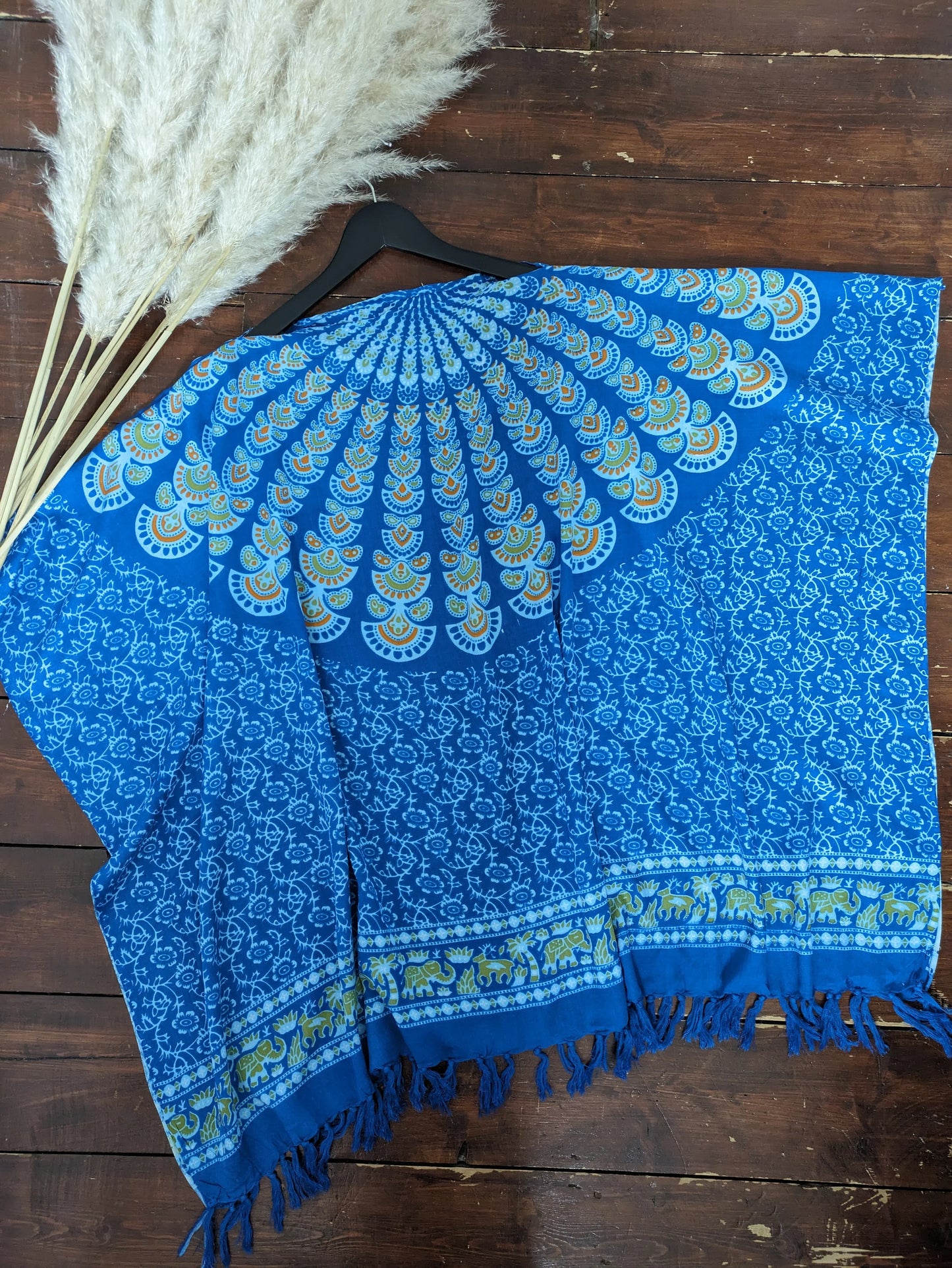 BALI BLUE HAND PRINTED KAFTAN