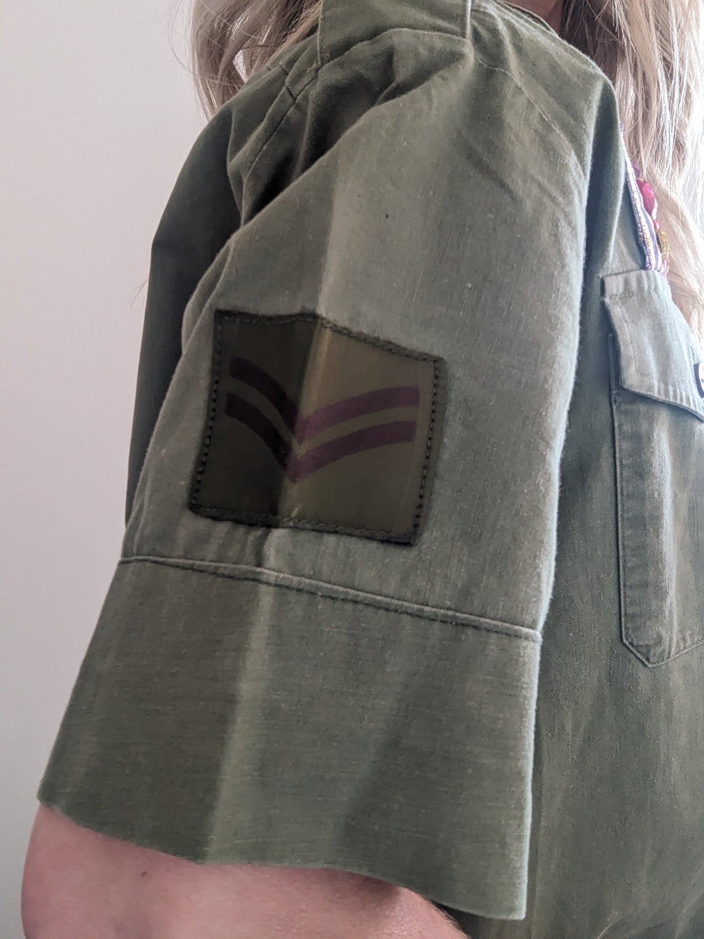 Jewel Tassel Army Shirt M