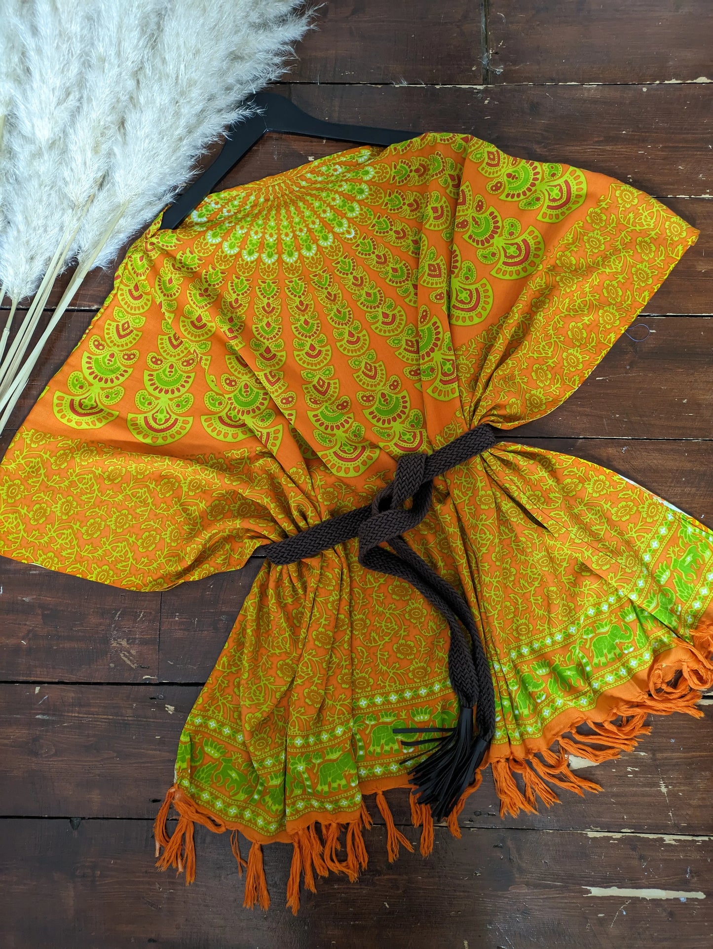 BALI LIME HAND PRINTED KAFTAN