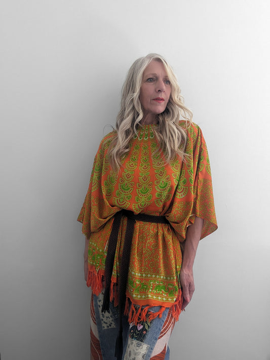 BALI LIME HAND PRINTED KAFTAN