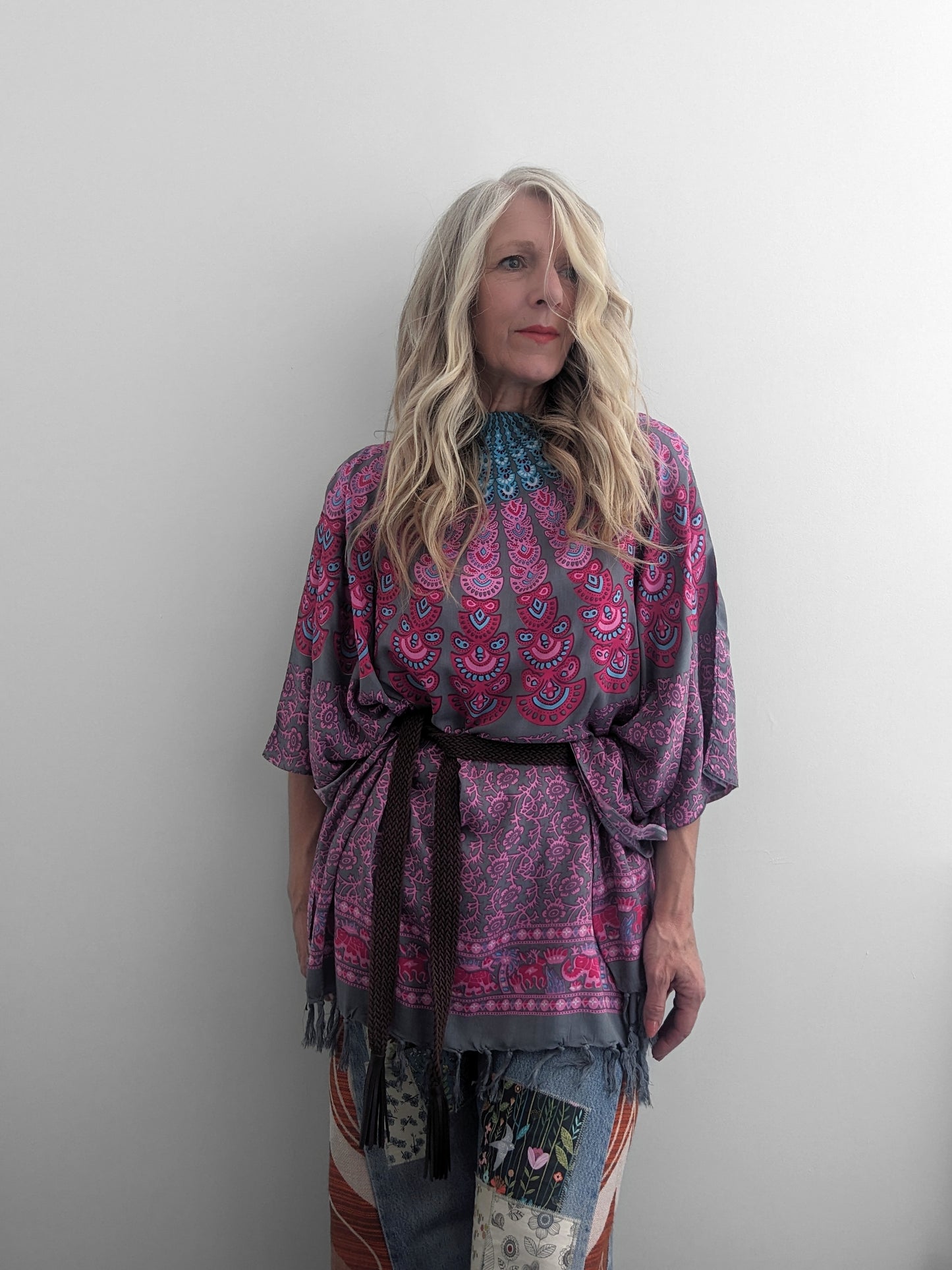 BALI PURPLE HAND PRINTED KAFTAN