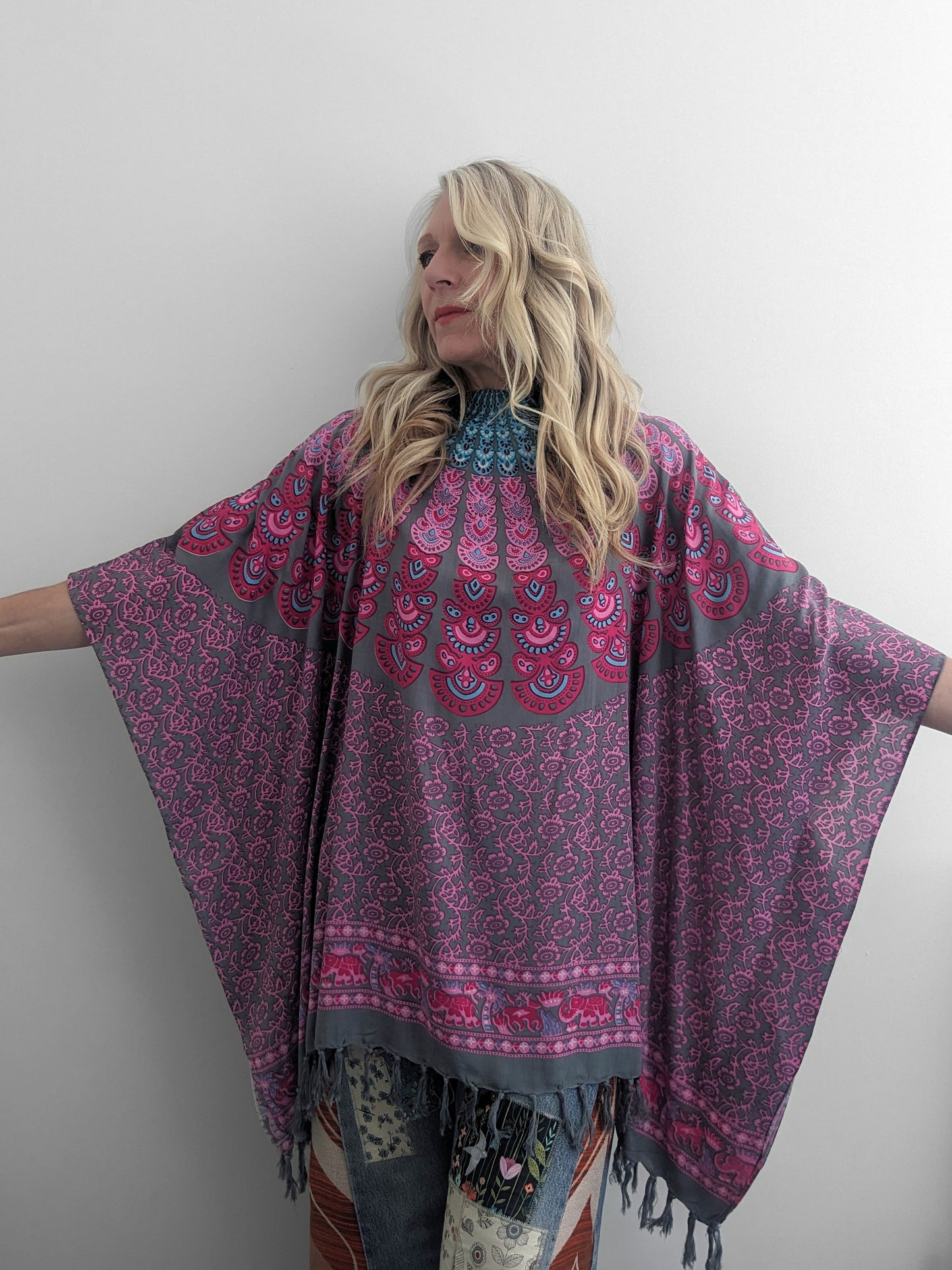 BALI PURPLE HAND PRINTED KAFTAN