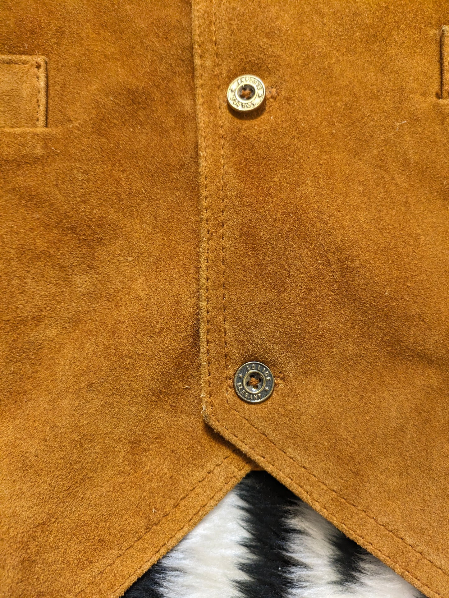 VINTAGE COPPER SUEDE LEATHER WAISTCOAT XL/2XL