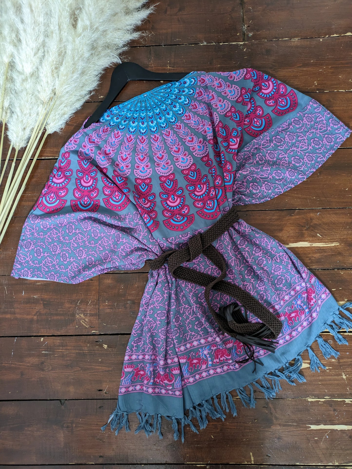 BALI PURPLE HAND PRINTED KAFTAN